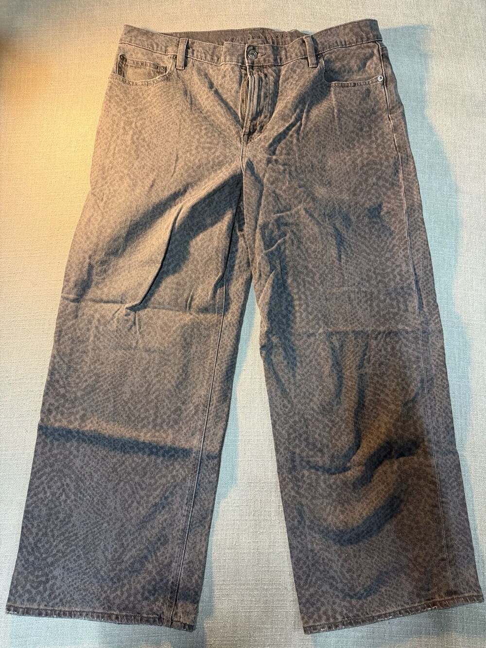 American Eagle Stretch Snake Print High-Waisted Stovepipe Jeans